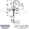 Grohe Minta Single-Lever Sink Mixer Dimensions